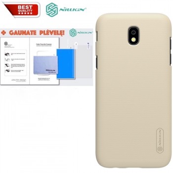 Dėklas auksinis Nillkin frosted + plėvelė (GALAXY J7 2017)